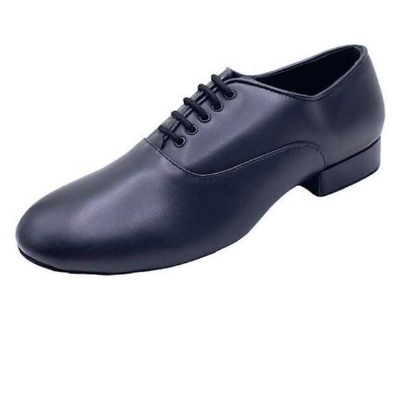 Unbranded Other - Men's Salsa Latin Tango Modern Ballroom Dance Shoes Black Leather Size 9.5